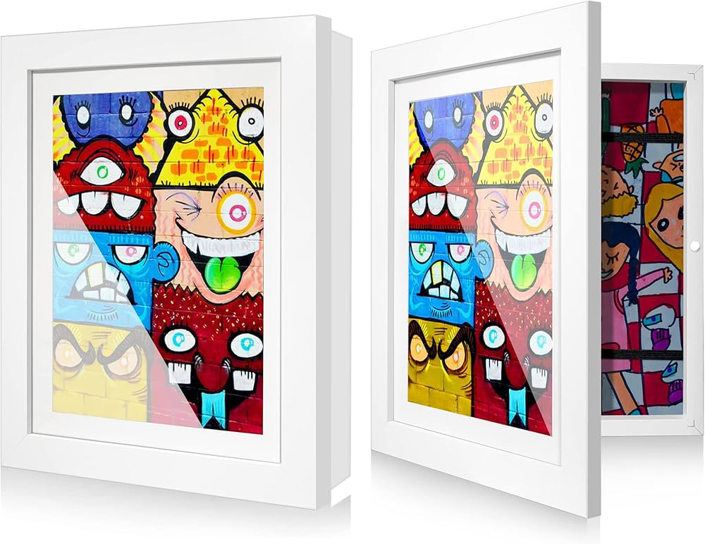 LaVie Home [2-Pack] Kids Art Frames, 10x12.5 Kids Artwork Picture Frame White Frame - Displays 8.... | Amazon (US)
