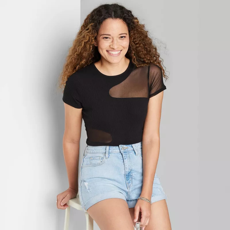 Women's Super-High Rise Curvy Rolled Cuff Jean Shorts - Wild Fable™ | Target