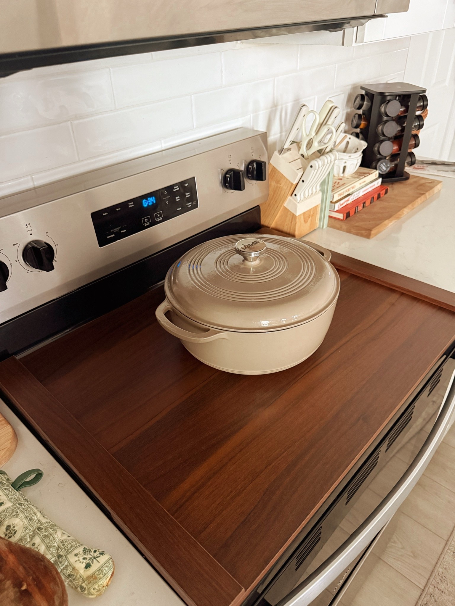 the most perfect kitchen addition! A wooden stove top cover

#LTKHome