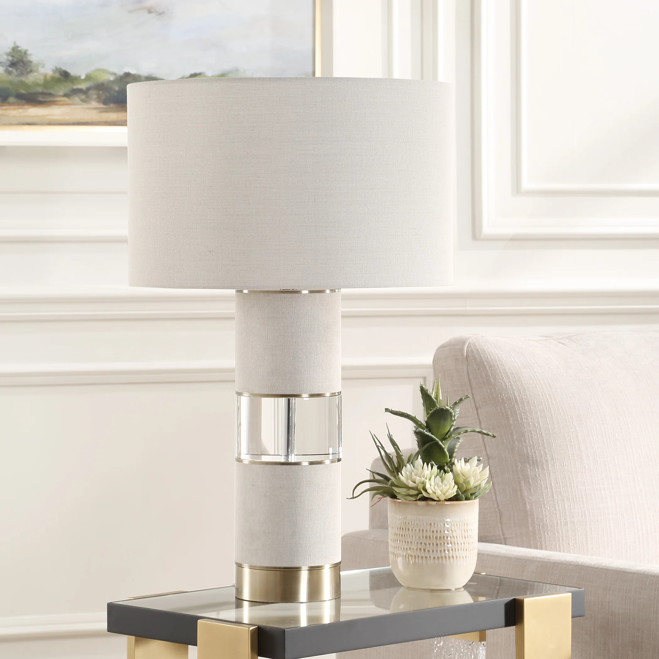Brayden Studio® Irmtraude Linen Table Lamp | Wayfair | Wayfair North America