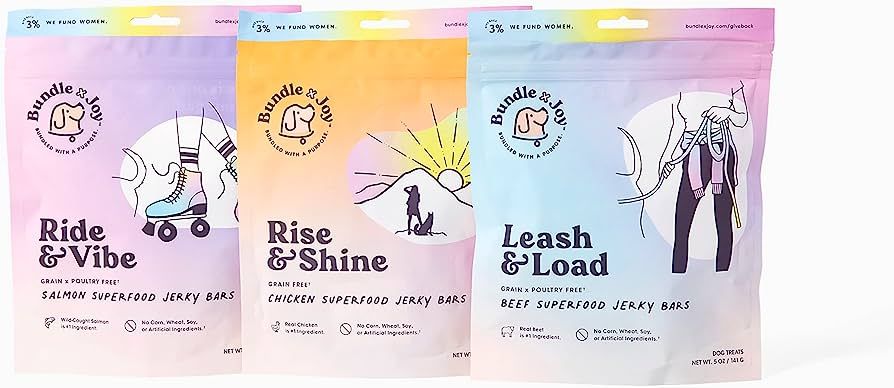 Bundle x Joy Superfood Jerky Bars Dog Treats, 16 oz Adventure Bundle (Set of 3)- Made in USA - No... | Amazon (US)