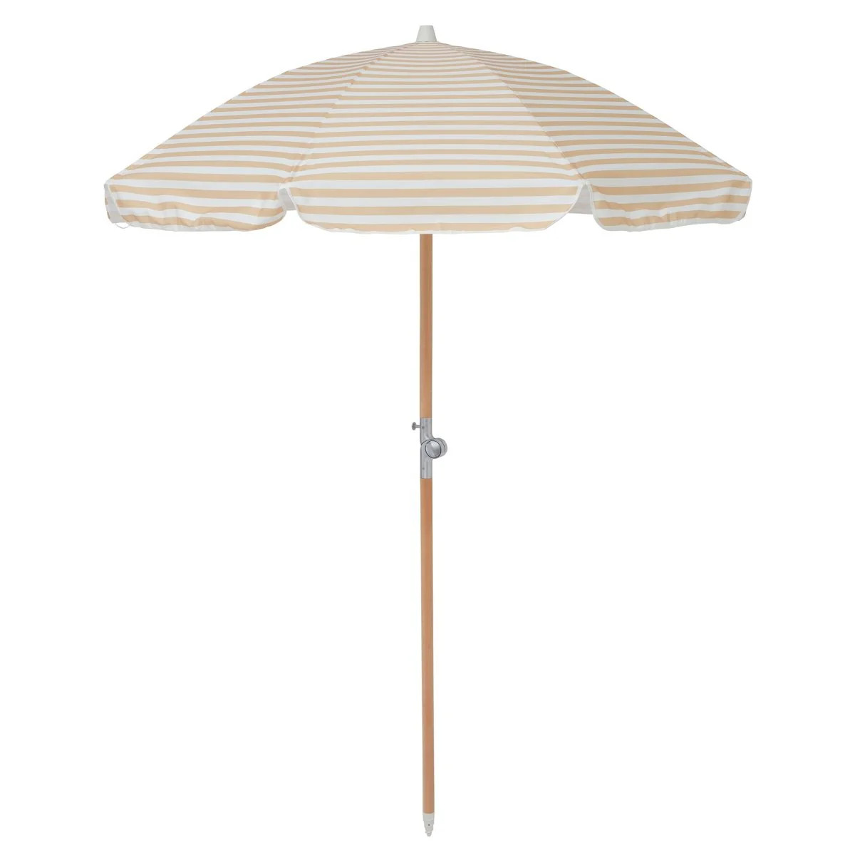 Luxe Beach Umbrella - Butternut Stripe | SUNNYLIFE US