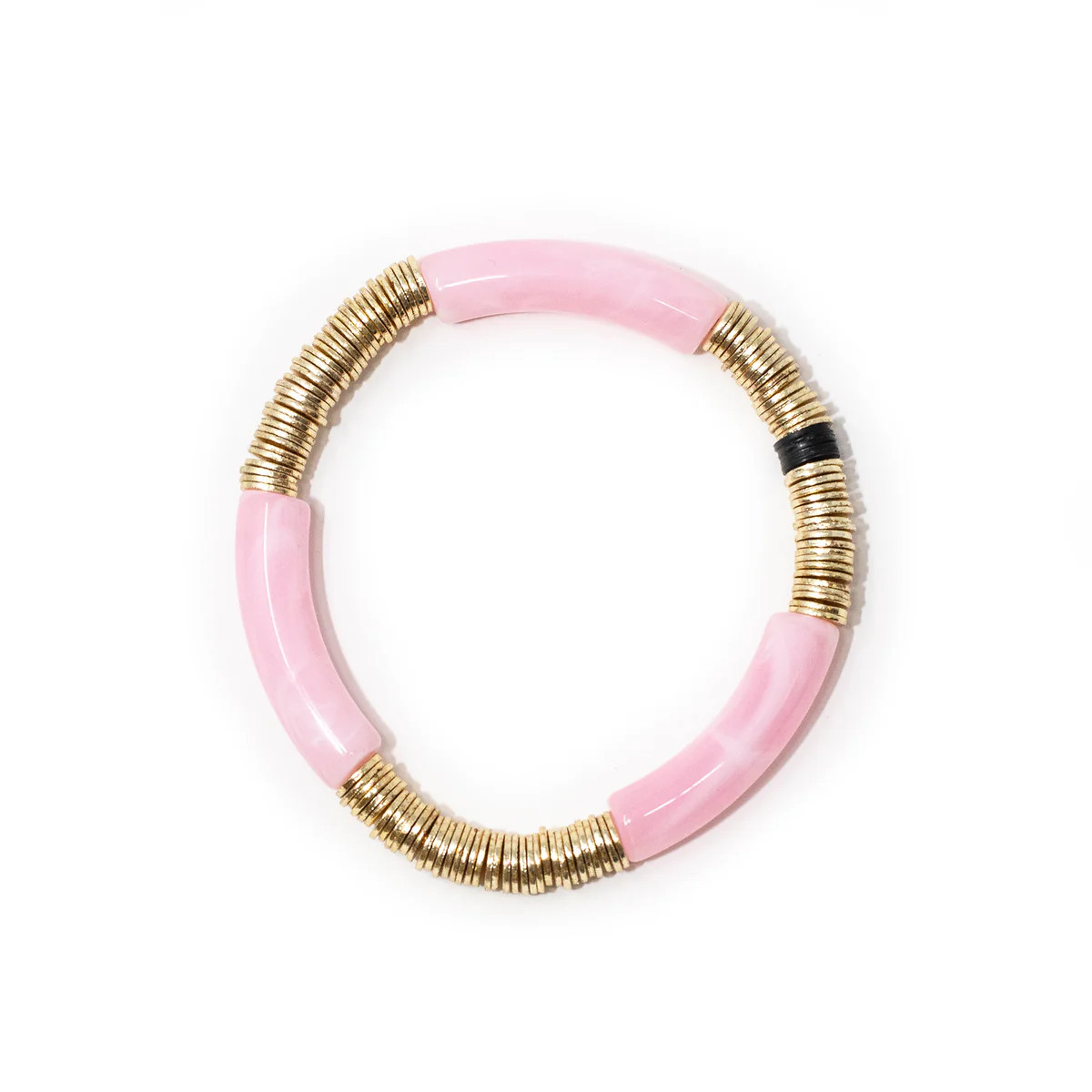 Marbled Light Pink Zo Bracelet 6mm | Allie + Bess