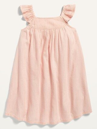 Striped Flutter-Sleeve Swing Dress for Toddler Girls | Old Navy (US)