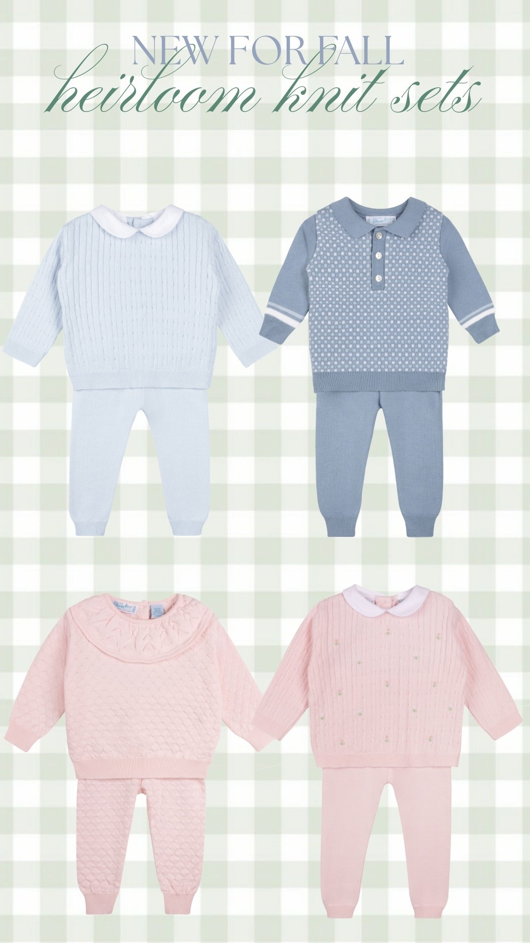 heirloom knit sets for fall from feltman brothers 🤍 love these sibling matches 🥹 

#LTKKids #LTKBaby #LTKSeasonal