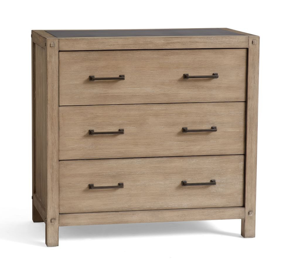 Brooklyn 3-Drawer Dresser, Weathered Grey | Pottery Barn (US)