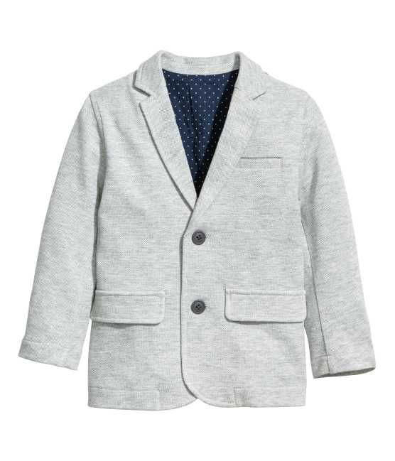 H&M - Jersey Blazer - Light gray melange - Kids | H&M (US)