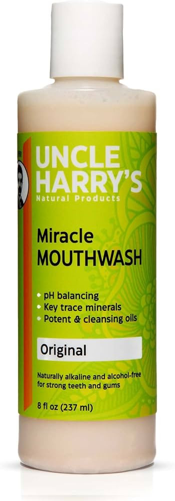 Uncle Harry's Natural Alkalizing Miracle Mouthwash | Adult & Kids Mouthwash for Bad Breath | pH B... | Amazon (US)