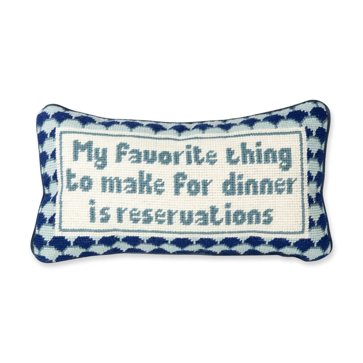 Reservations Needlepoint Pillow | BuddyLove