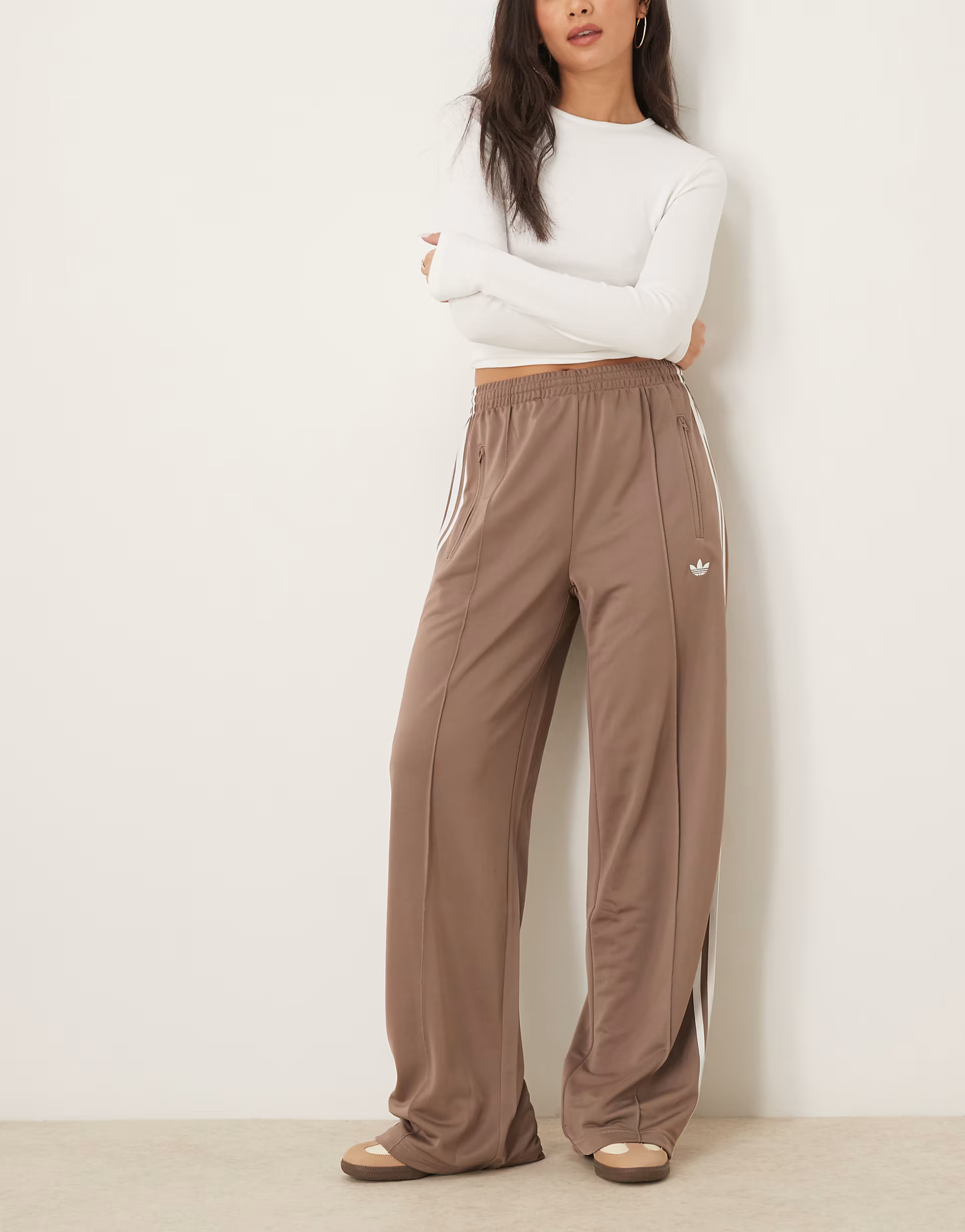 adidas Originals Firebird track pants in light brown | ASOS | ASOS (Global)