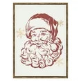 Red Santa Framed Foil Emb Parchment Print With Antique champagne frame | Walmart (US)