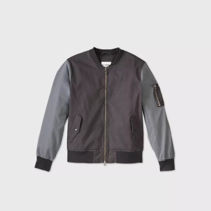 Men's Colorblock Bomber Jacket - Goodfellow & Co™ Gray | Target