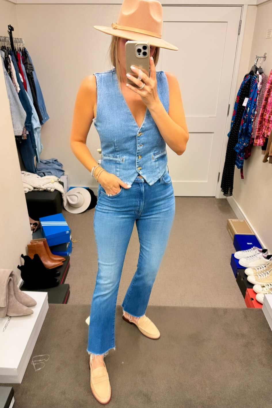 NSALE outfit I love. Size XS vest. 27 high rise denim 

#LTKxNSale #LTKSaleAlert #LTKOver40