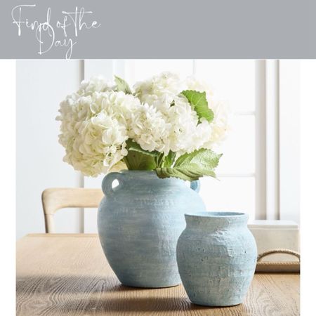 Add a soft touch of spring to your home with these beautiful light blue handcrafted ceramic vases! The natural texture injects texture to any space  

#LTKSeasonal #LTKhome #LTKfamily