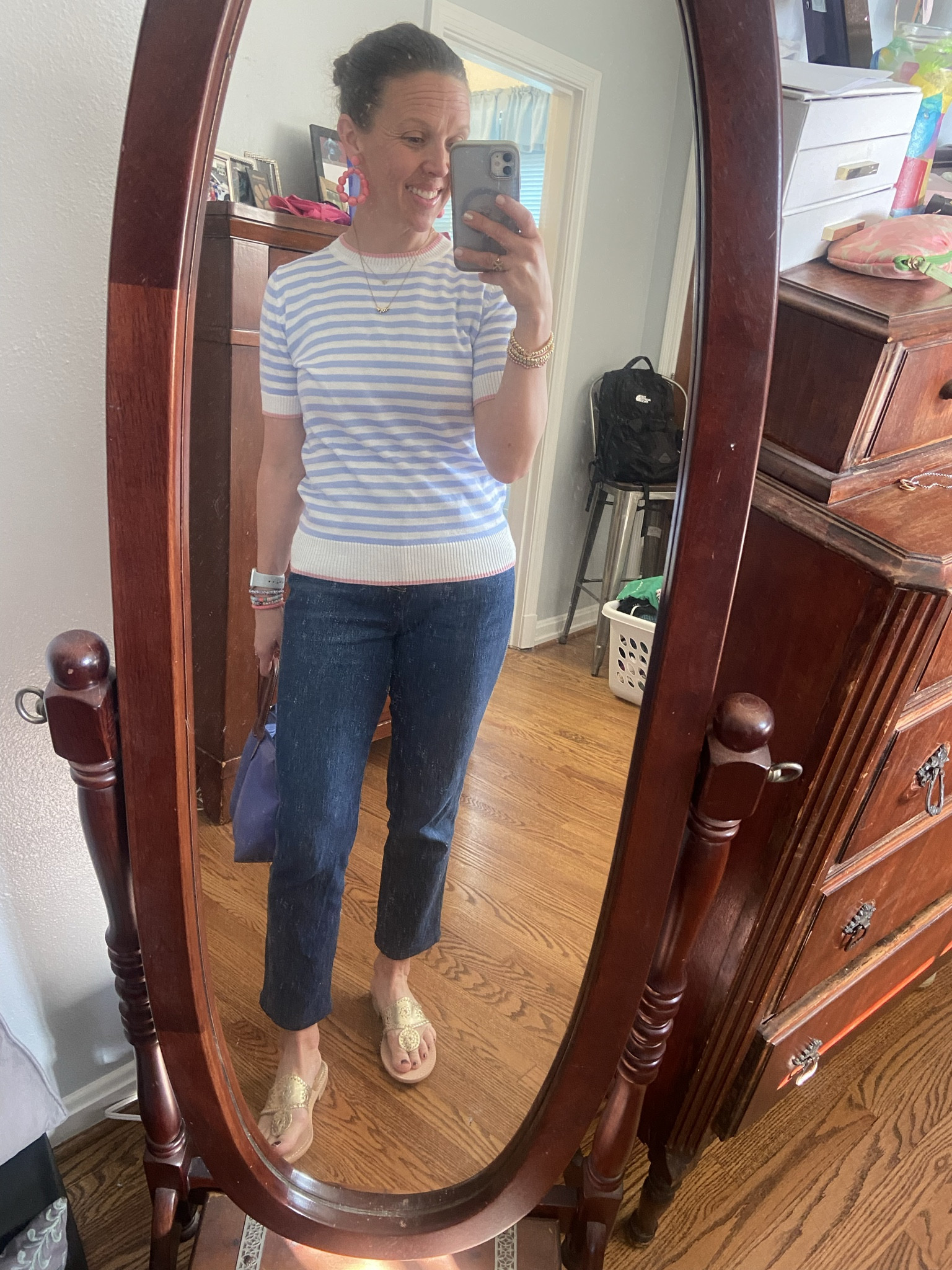 Spring Outfit - top and jeans are very budget friendly, both come in more colors


#teacher #shein #under15 #budgetfriendly #shortsleevesweater #stripedsweater #spring  #oldnavy #jeans #vintageslimjeans #springoutfit2026 #LTKWorkwear 




#LTKSeasonal #LTKOver40 #LTKU