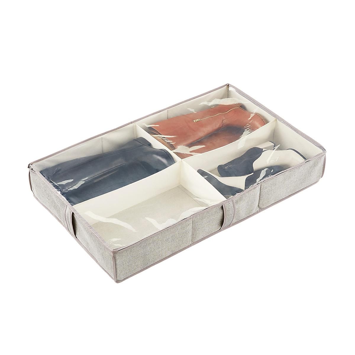 4-Compartment Under Bed Boot Organizer | The Container Store