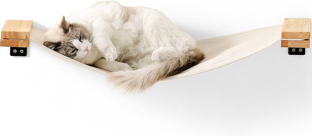 FUKUMARU Cat Wall Furniture, 34 x 13 inch Cats Hammock Shelves, Rubberwood Kitten Window Perch, E... | Amazon (US)