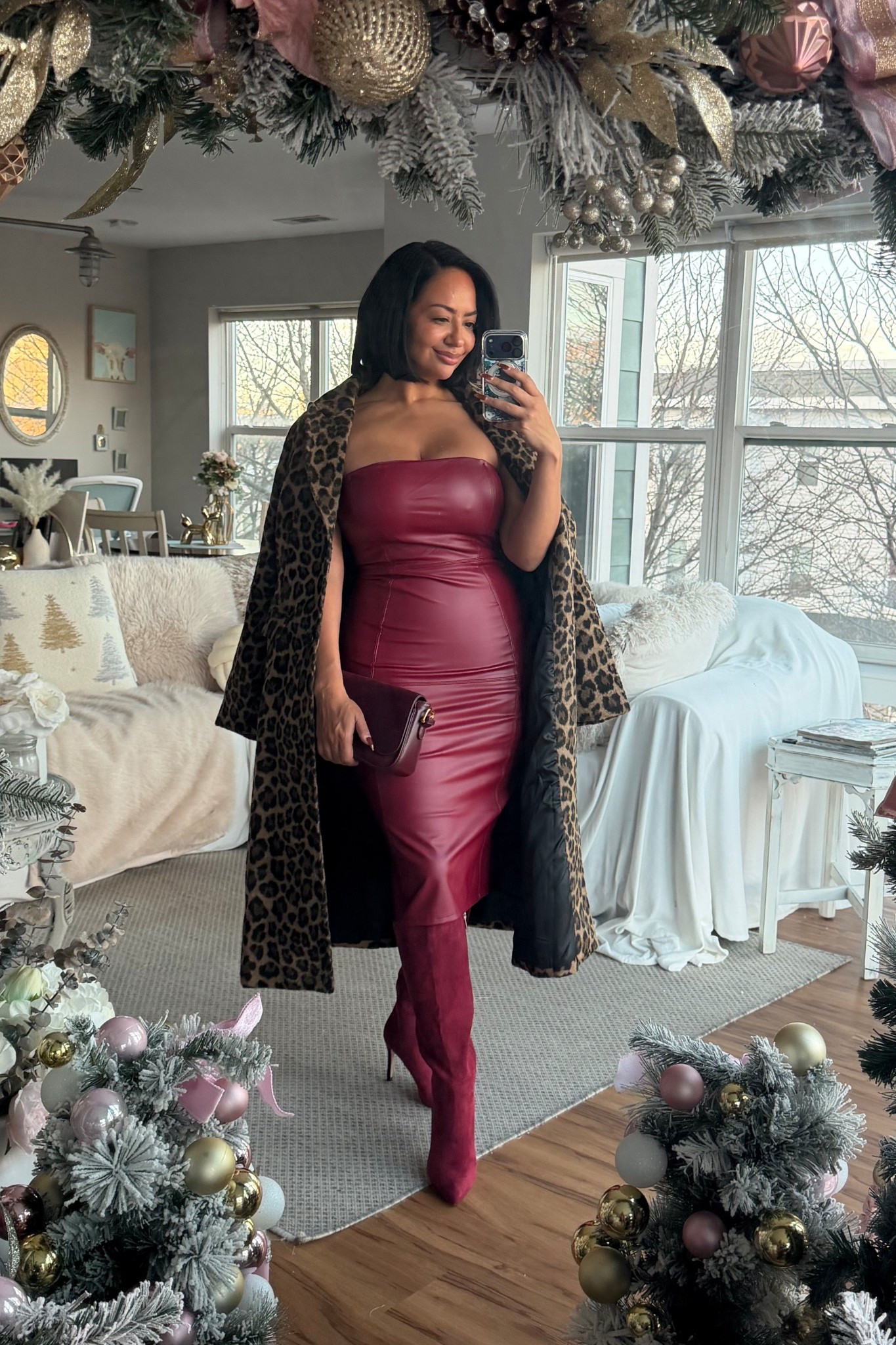Winter / Fall date night outfit ❤️ Faux leather dress from Popilush with built-in shapewear - Save 15% with heyrissyrozay 

• Comes in multiple colors 
• Midi length 
• Fits true to size 
• Light stretch 
• Removable straps and cups

5’3 
34DDD
28” Waist
43” Hip
Wearing a M

#LTKPetite #LTKMidsize #LTKOver40