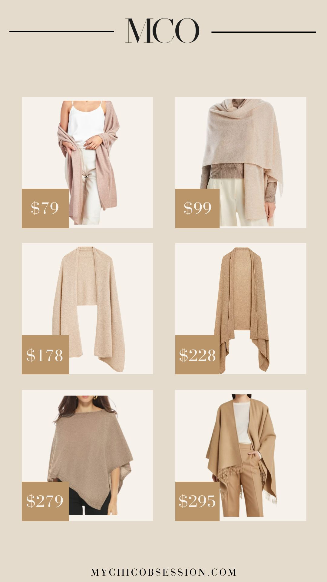 A cashmere wrap adds an elevated, elegant touch to any outfit. Whether you're dressing for travel or a day at the office, this elegant accessory makes any outfit look more expensive. And while it might be an investment piece, you can also find a version that fits your budget for under $100. 

 #LTKSeasonal #LTKWorkwear #LTKTravel