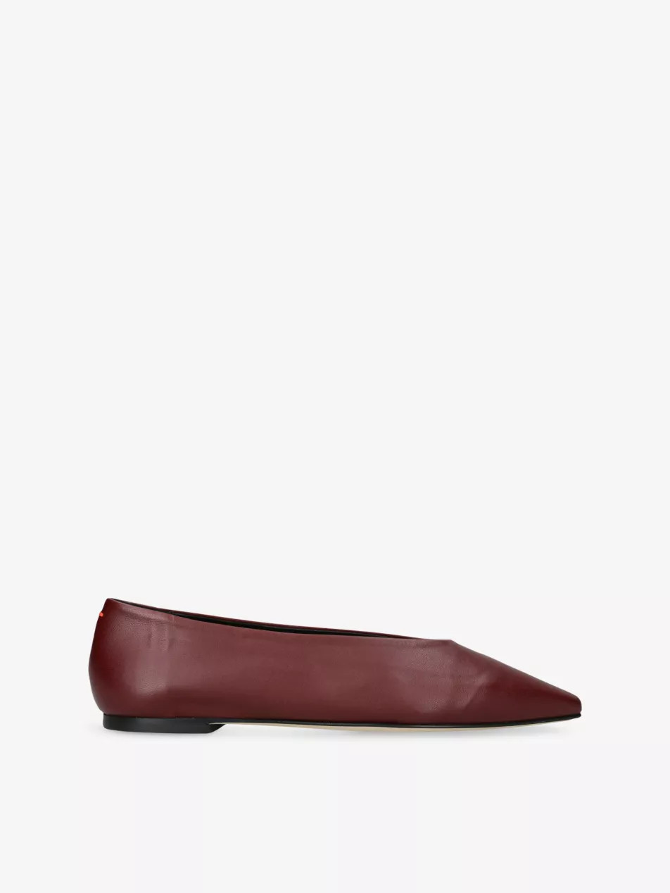 Betty Pointed-Toe Leather Ballet Flats | Selfridges