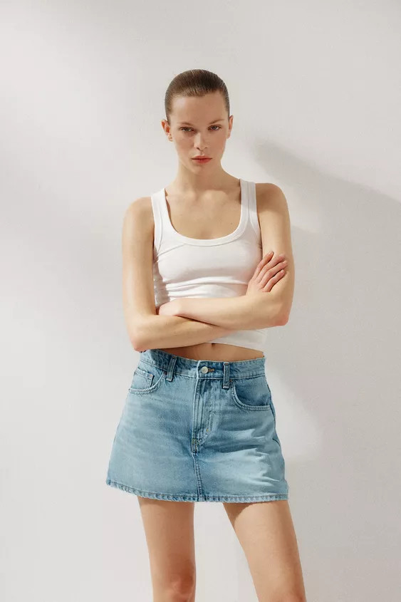 TRF DENIM SKORT | Zara US