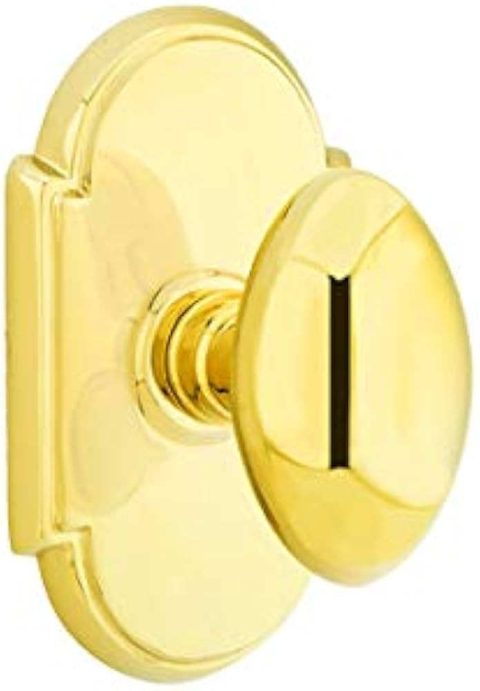 Emtek Privacy Set, Style 8 Rosette, Egg Knob, Polished Brass US3 | Amazon (US)