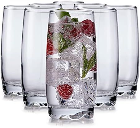 Drinking Glasses set of 8 Highball Glass cups By Home Essentials & Beyond – Premium Cooler 13.2... | Amazon (US)