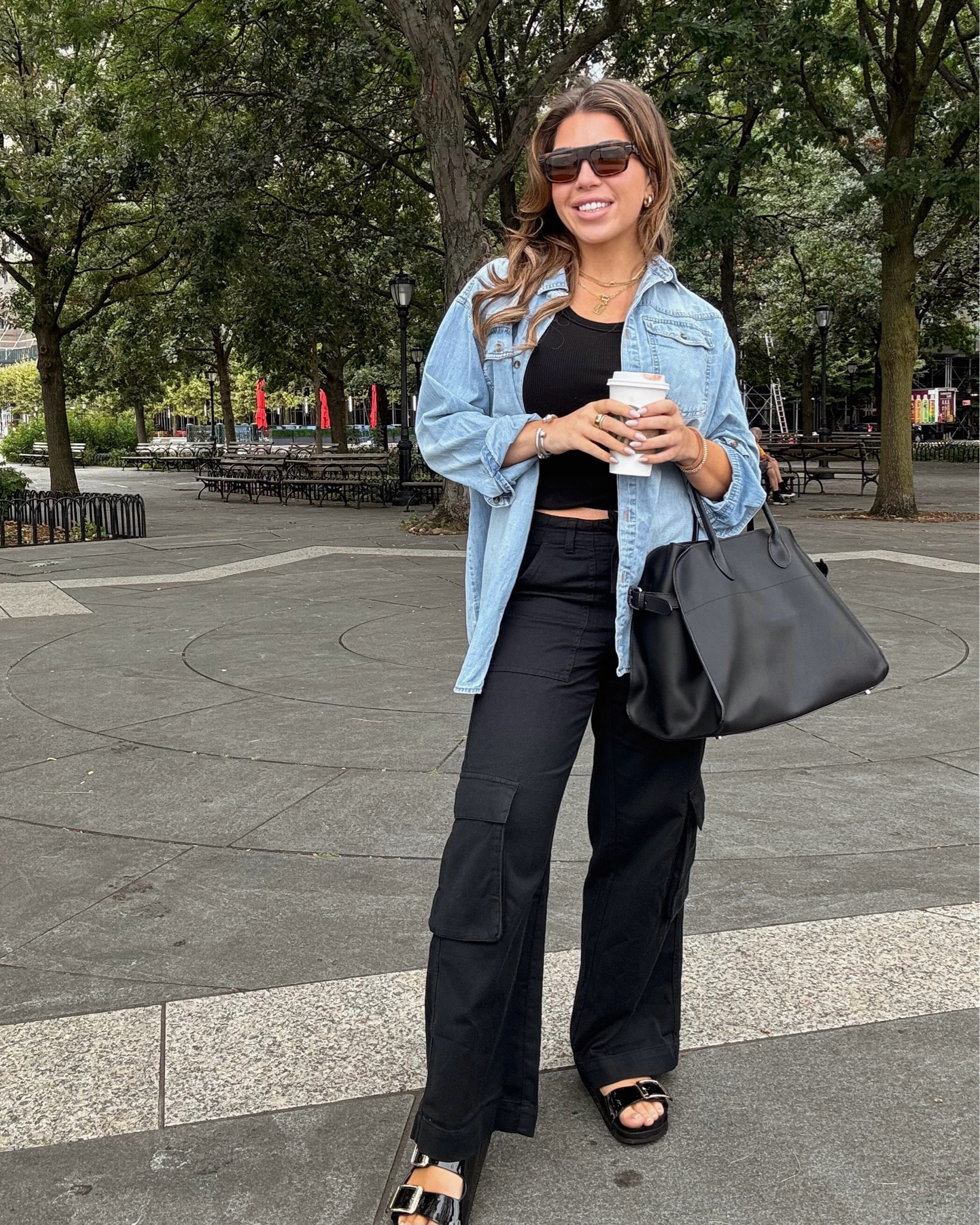 Casual OOTD ✈️ NYFW 🗽oversized denim Walmart shirt with the BEST pants of the season ($25, and come in 3 lengths!) drawstring with cargo pockets with just-enough give, wearing a size 4

NYFW, New York, New York City, New York Fashion Week, Fashion Week, NYC, NYC Fashion, cargo pants, Walmart cargo pants, travel outfit, Walmart outfit, Walmart style, Walmart fashion, Madison Payne 

#LTKTravel #LTKNYFW #LTKSeasonal