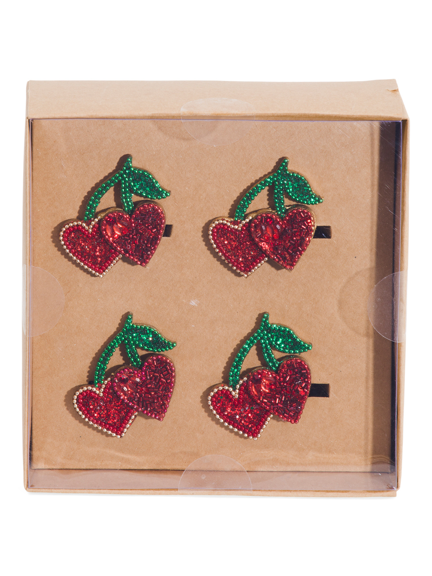 4pk Heart Cherry Napkin Rings | TJ Maxx
