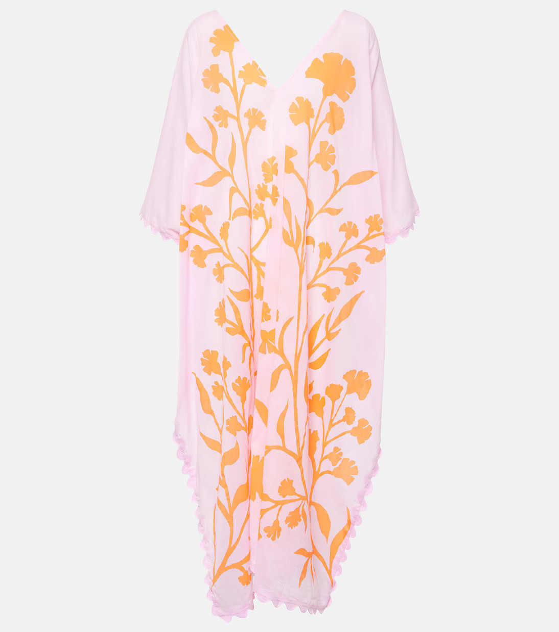 Scalloped floral cotton kaftan | Mytheresa (US/CA)