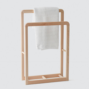 The Citizenry Hinoki Wood Standing Rack | The Container Store