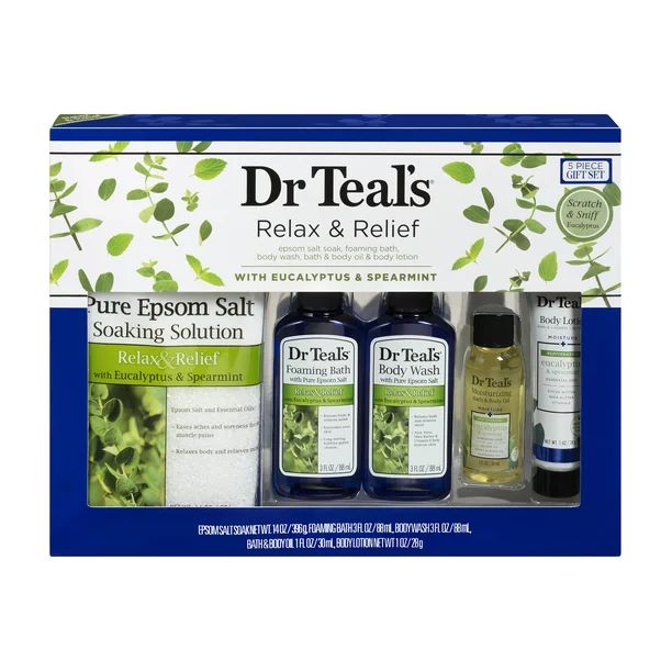 Dr Teal’s Relax & Relief Gift Set, Eucalyptus & Spearmint, 5 Piece | Walmart (US)