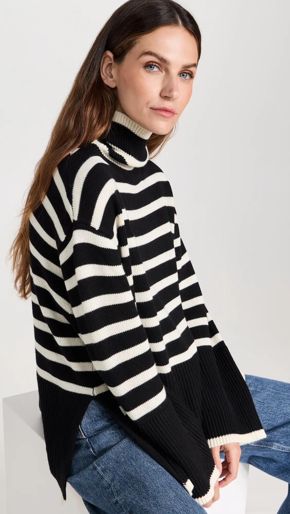 Moon River Striped Turtle Neck Top | Shopbop | Shopbop