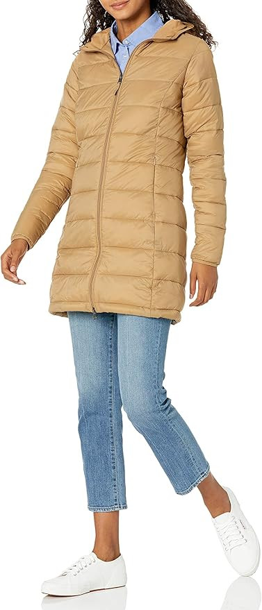 Amazon Essentials Women's Lightweight Full-Zip Water-Resistant Hooded Puffer Coat (Available in P... | Amazon (US)