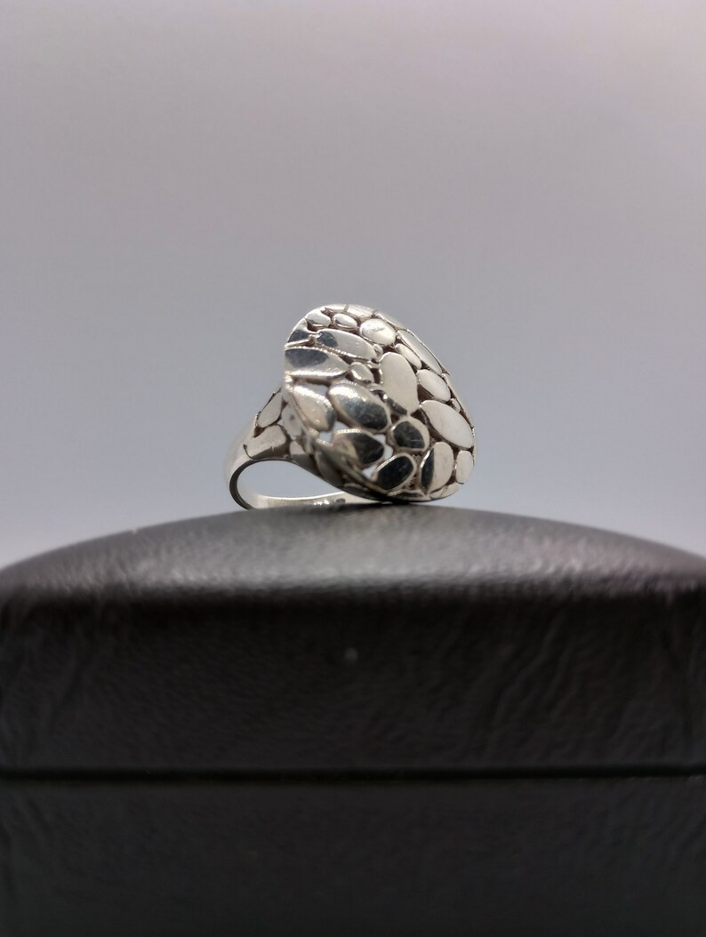 Vintage Sterling Silver abstract ovals ring - 925 Silver ladies ring size P 1/2 - Vintage 925 Sta... | Etsy (US)