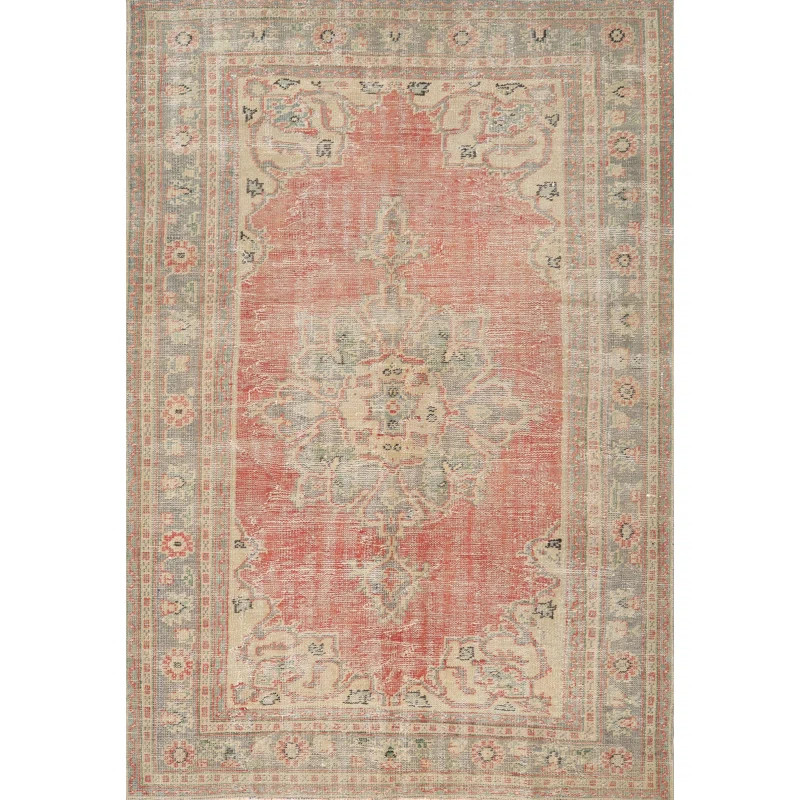 Dowsing Oriental Area Rug in Red/Biege | Wayfair North America