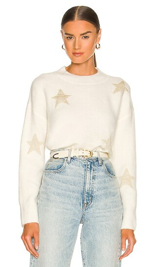 Kana Sweater in White Gold Stars | Revolve Clothing (Global)