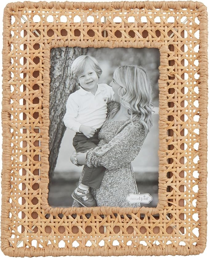 Mud Pie Large Woven Cane Frame; 10" X 8" | Amazon (US)