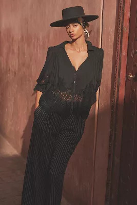 By Anthropologie Victorian Sheer-Lace Blouse | Anthropologie (US)