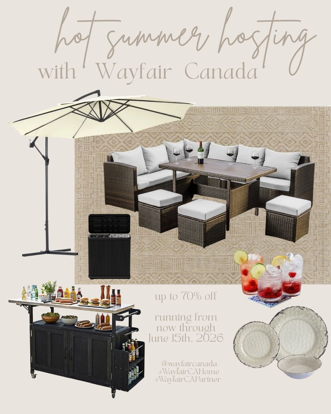 Shop Wayfair Canada's Hot Summer Sale with deals up to 70% off running now through June 15, 2026. 
#WayfairCanada,  #WayfairCAHome, #WayfairCAPartner #ad 

 