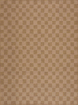 Kuval Checkered Brown Rug | Boutique Rugs