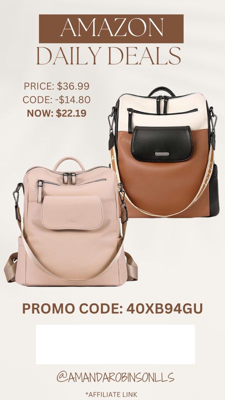 Amazon Daily Deals
Backpack bag 

#LTKSaleAlert #LTKItBag
