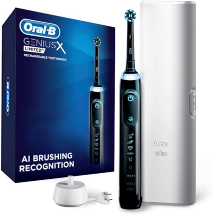 Oral-B Genius X Limited Rechargeable Electric Toothbrush with 1 Replacement Brush Head, Travel Ca... | Amazon (US)