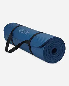 Gaiam Thick Yoga Mat, Exercise & Fitness Mat with Easy-Cinch Carrying Strap | Amazon (US)