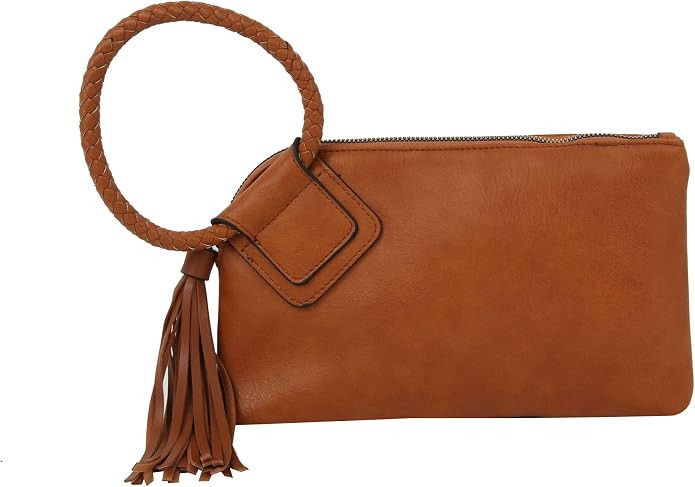 Womens Clutch Purse Wristlet Wallet Evening w/Hand Strap Casual Formal Vegan Leather - Metro Muse | Amazon (US)