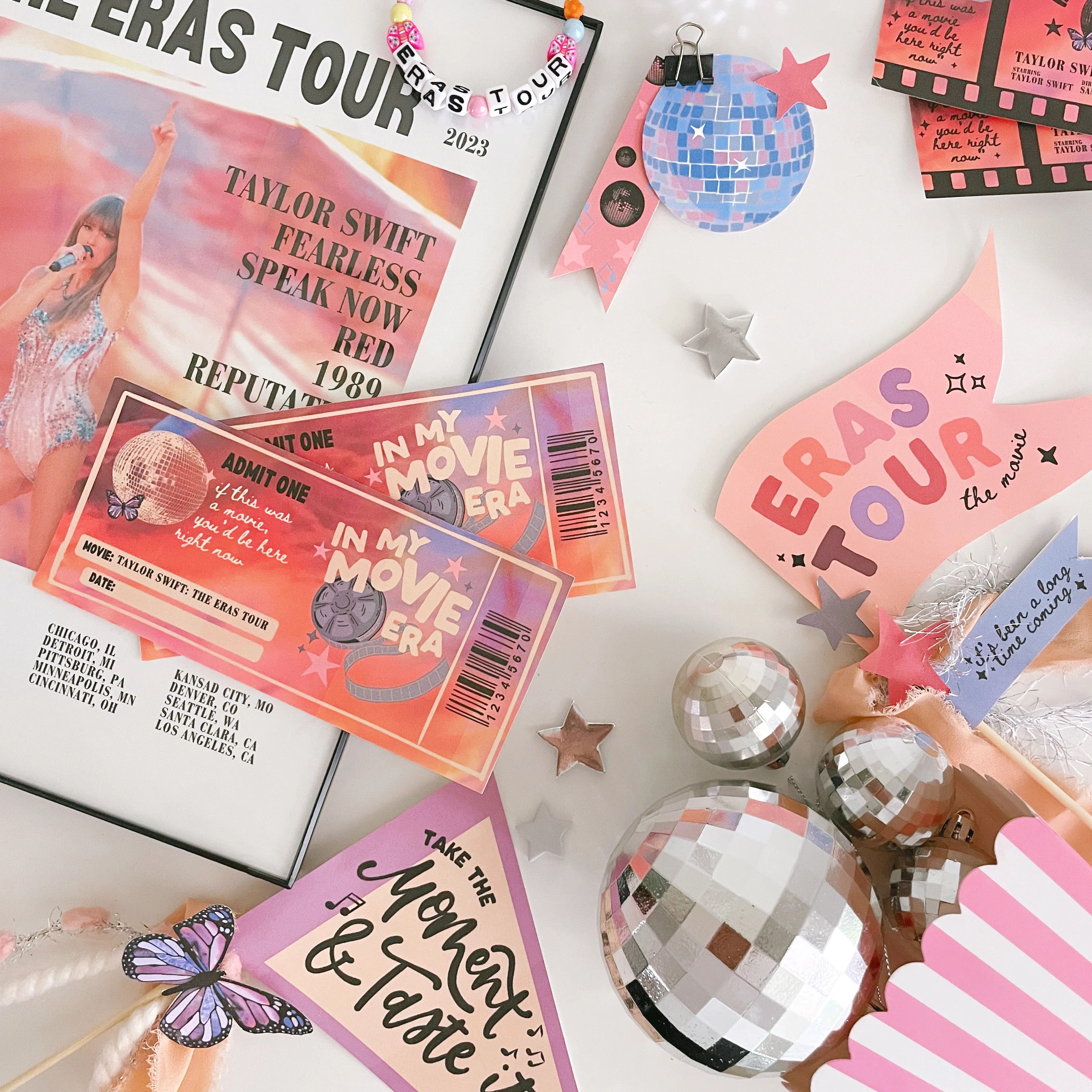 Taylor Swift Eras Tour movie printables | Printable bundle | The Letter Vee