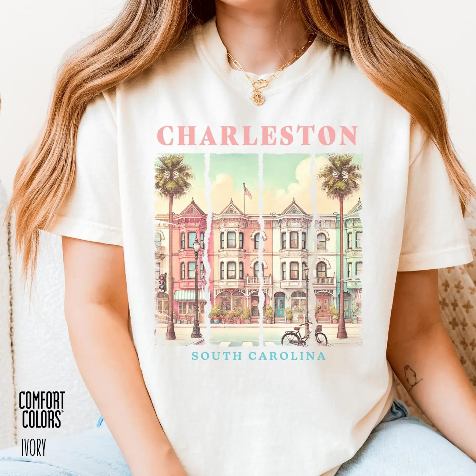Comfort Colors® Charleston Shirt | Charleston Landmark Girls Weekend Trip Family Vacation Vacay ... | Etsy (US)