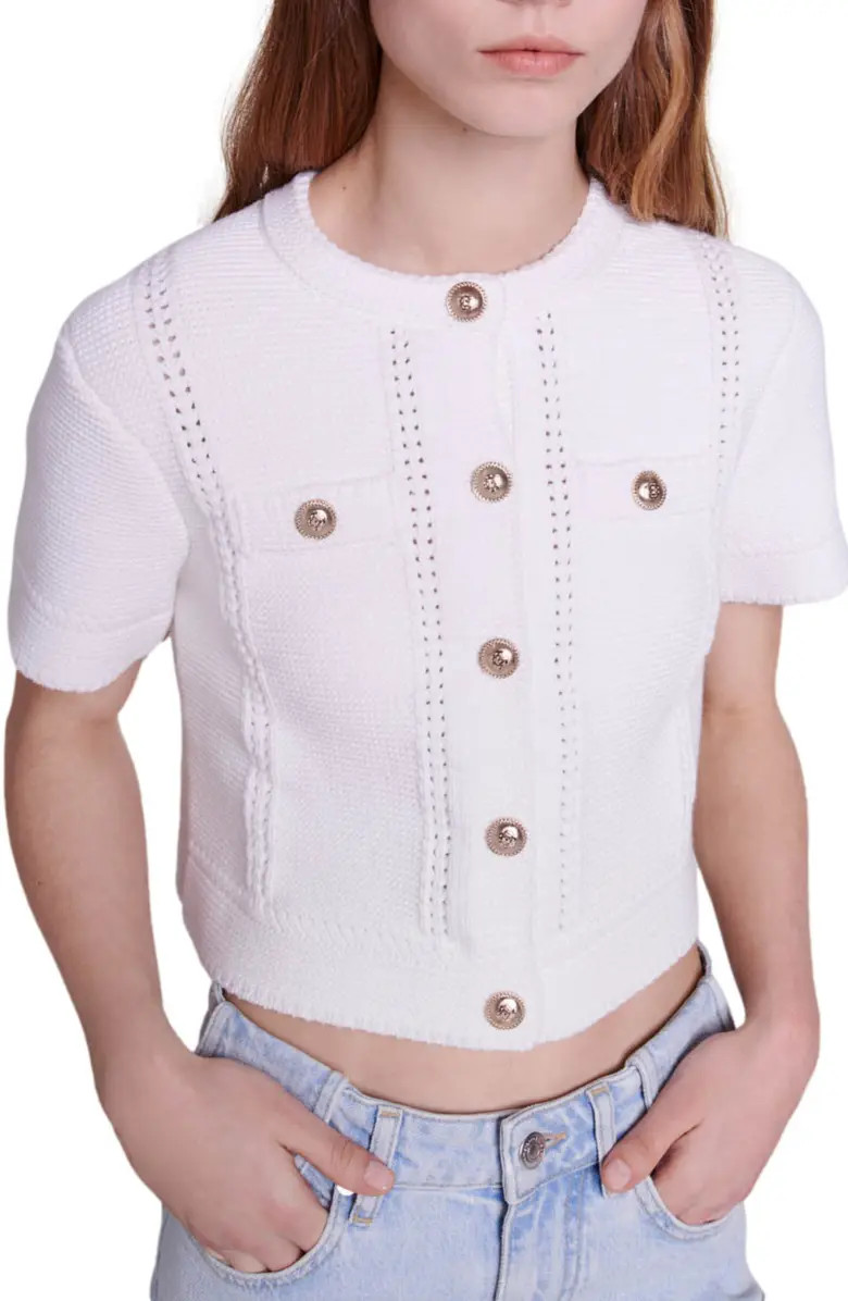 maje Marcel Short Sleeve Cardigan | Nordstrom | Nordstrom