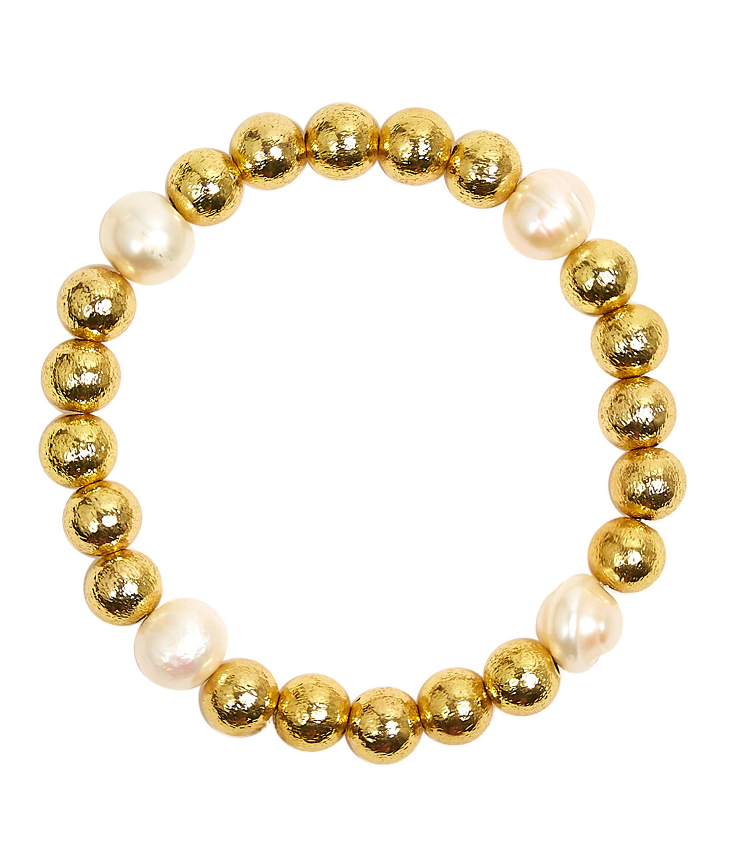 Georgia - Gold  & Freshwater Pearl Beaded Bracelet | Lisi Lerch Inc