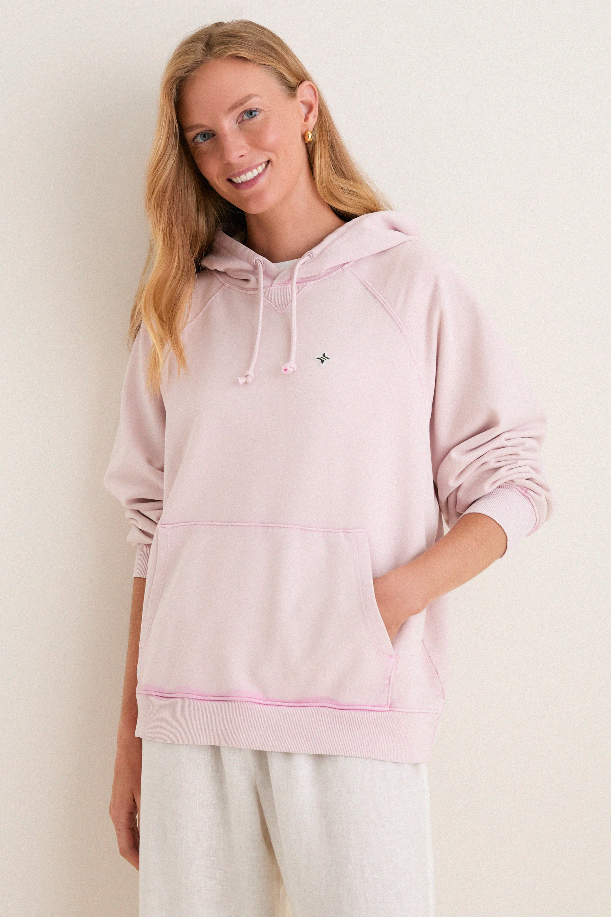 Women's Oversized Pink French Terry Surfside Hoodie | Tuckernuck (US)